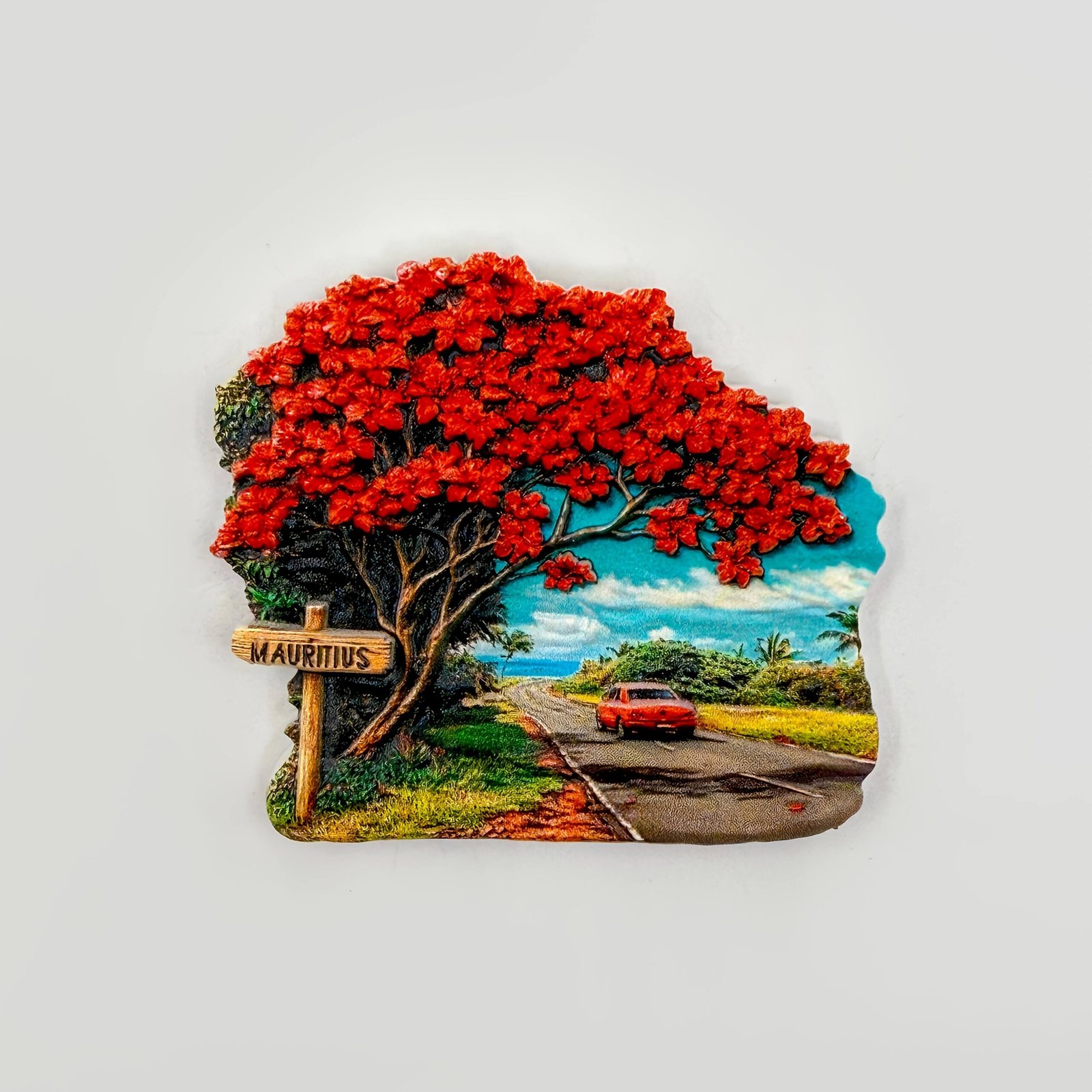 Mauritius Flame Tree 2D Acrylic Ppowerful Fridge Magnet - Image 3